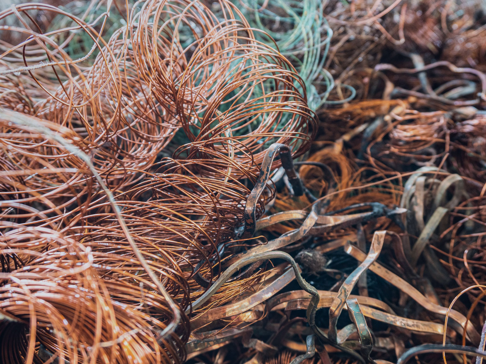 Kabelreste aus Kupfer